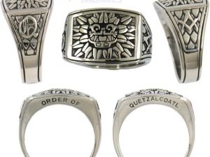 Order of Quetzalcoatl Member's Ring in Stainless Steel