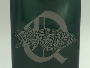 Order of Quetzalcoatl 8oz. Flask - Etched Green Finish