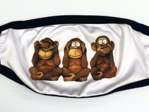 Three Wise Monkeys Face Mask