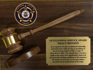 Award Plaque with Gavel - Genuine Walnut