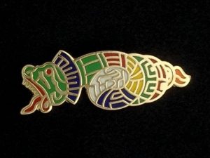 Quetzalcoatl Serpent Lapel Pin Style 2