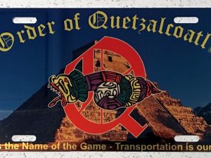 Order of Quetzalcoatl Full Color Auto Plate (Gold)