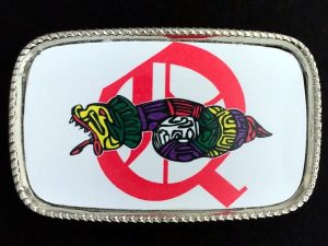 Order of Quetzalcoatl Belt Buckle - Rectangle (Silver)