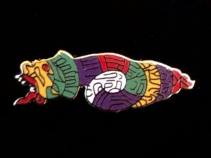 Quetzalcoatl Serpent Lapel Pin Style 2
