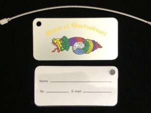 Quetzalcoatl Aluminum Luggage Tag