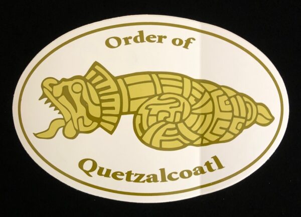 Quetzalcoatl Oval Vinyl Decal