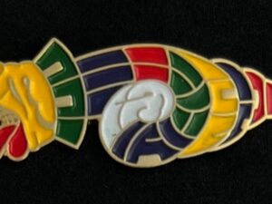Quetzalcoatl Enameled Badge Flat