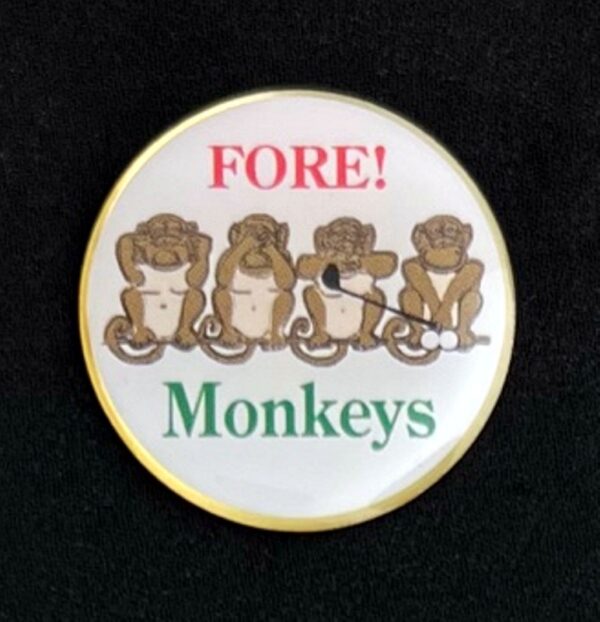 FORE! Monkeys Golf Ball Marker
