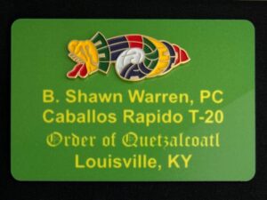 Quetzalcoatl Name Badge Green Enameled Emblem