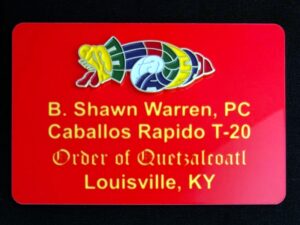 Quetzalcoatl Name Badge Red Enameled Emblem