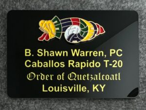 Quetzalcoatl Name Badge Black Enameled Emblem
