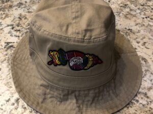 Bucket Hat with Quetzalcoatl Embroidered Emblem (Khaki)