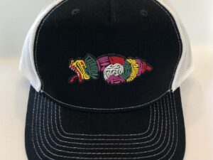 Quetzalcoatl Embroidered Emblem Cap in Black & White