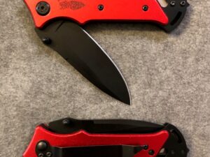 Stainless Steel Red Anodized Frame Lockback Knife