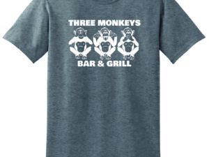 Three Monkeys Bar & Grill Short Sleeve T-Shirt (Graphite Heather)