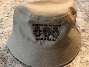 Three Monkeys Bar & Grill Khaki Bucket Hat